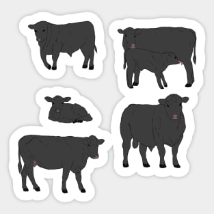 Angus Cattle Pack Sticker